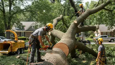 Seattle, WA emergency tree service crew clearing storm-damaged trees and hazardous limbs