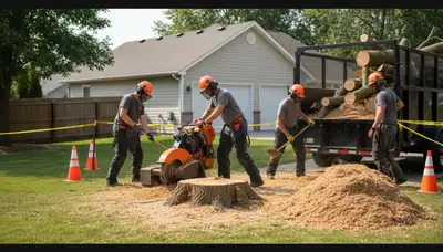 Seattle, WA stump removal service clearing a tree stump for a clean, usable yard