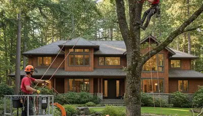 Tree service crew in Seattle, WA providing professional tree trimming and removal services