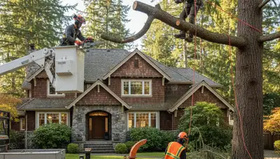 Seattle, WA tree service crew performing professional tree care for local homeowners