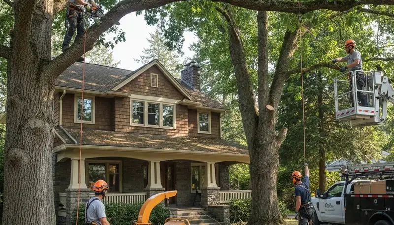 Tree service crew in Seattle, WA providing professional tree trimming and removal services