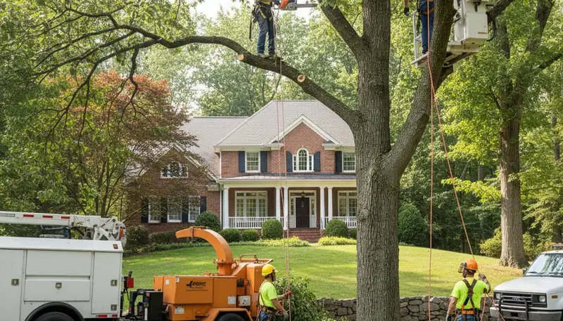 Tree service crew in Seattle, WA providing professional tree trimming and removal services