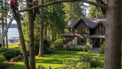 Seattle, WA tree service crew providing professional tree trimming and removal for homeowners