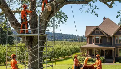 Tree service crew providing expert tree trimming and removal in Seattle, WA