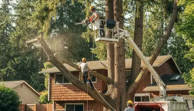 Tree service crew in Seattle, WA providing professional tree trimming and removal services