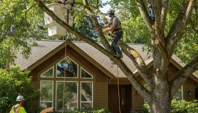 Tree service crew in Seattle, WA providing professional tree trimming and removal services