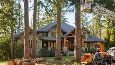 Tree service crew in Seattle, WA providing professional tree trimming and removal services