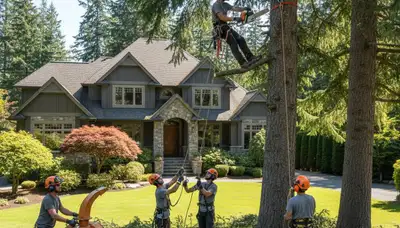 Tree service crew in Seattle, WA providing professional tree trimming and removal services